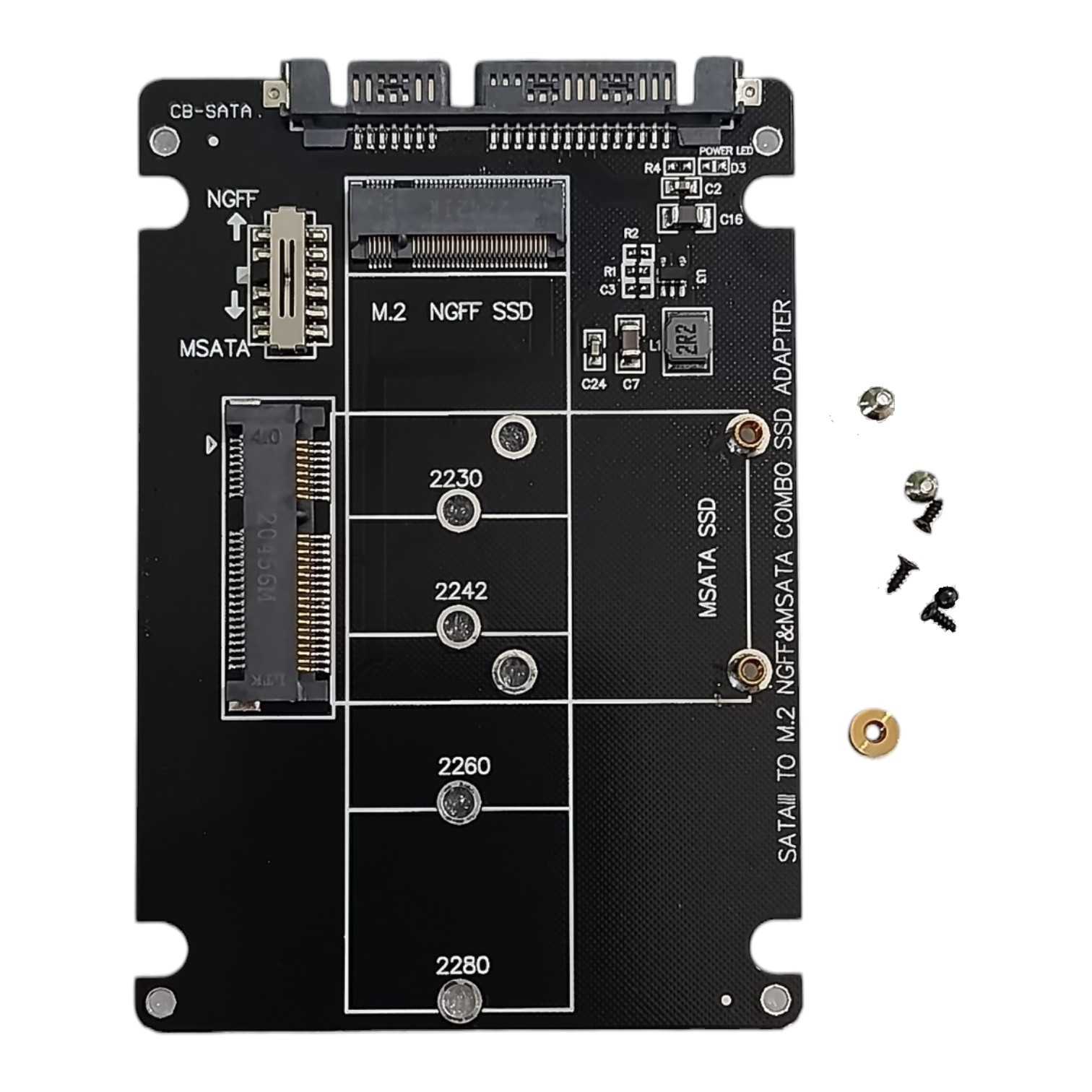 adaptar m2, ngff ssd, msata a sata