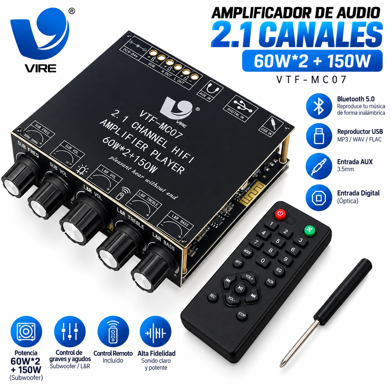 Amplificador La Mini Bestia HiFi 2.1 - Imagen 2