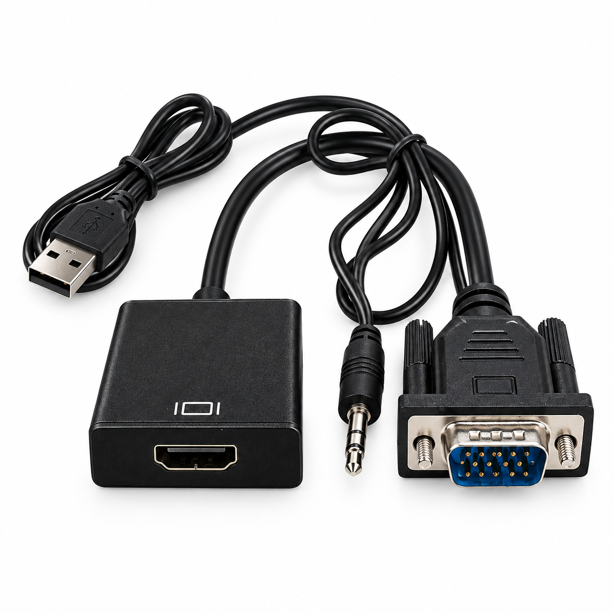 Adaptador VGA a HDMI con Audio Plug 3.5mm