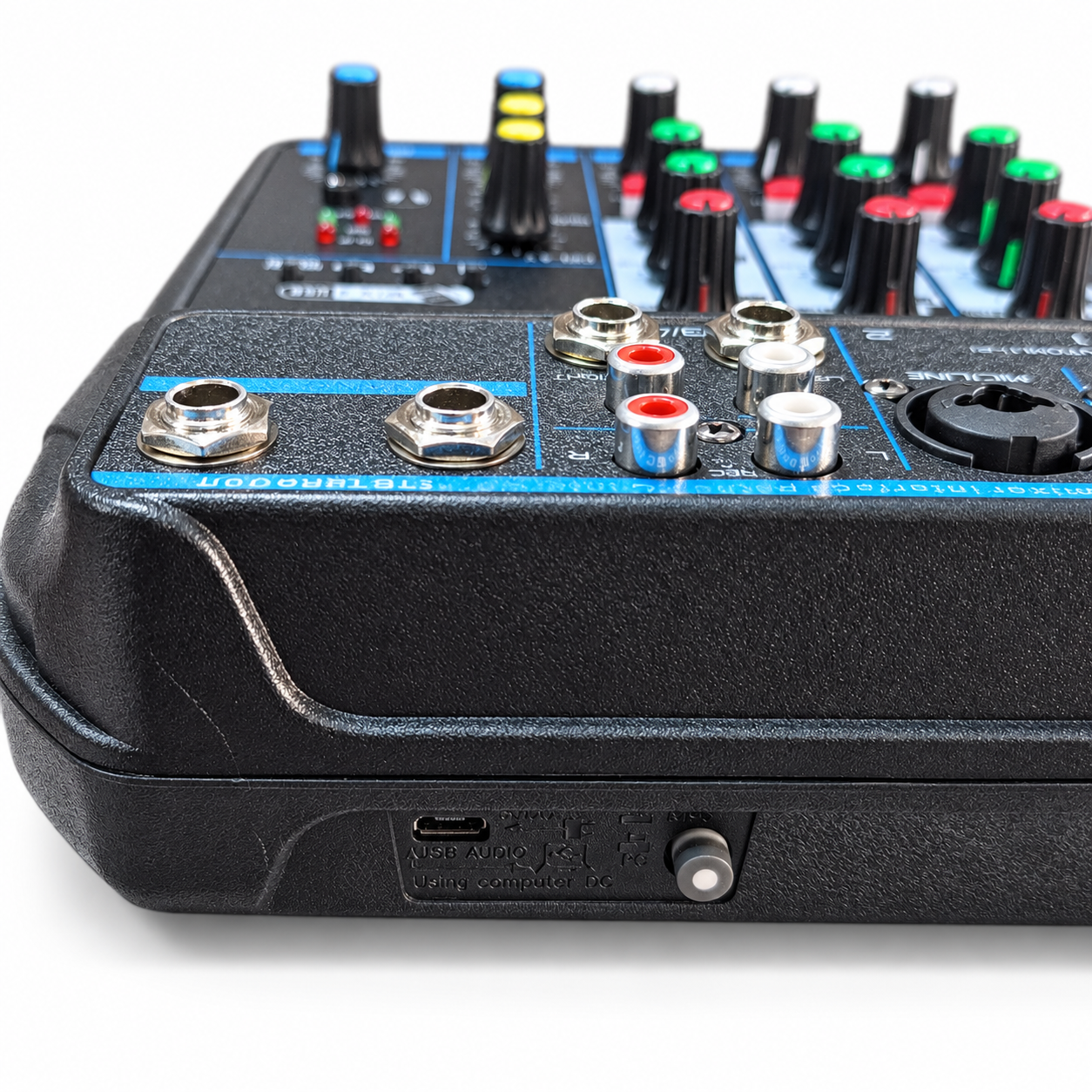 Mini Mezcladora de Audio 4 Canales USB + Bluetooth para PC y Amplificador - Imagen 3