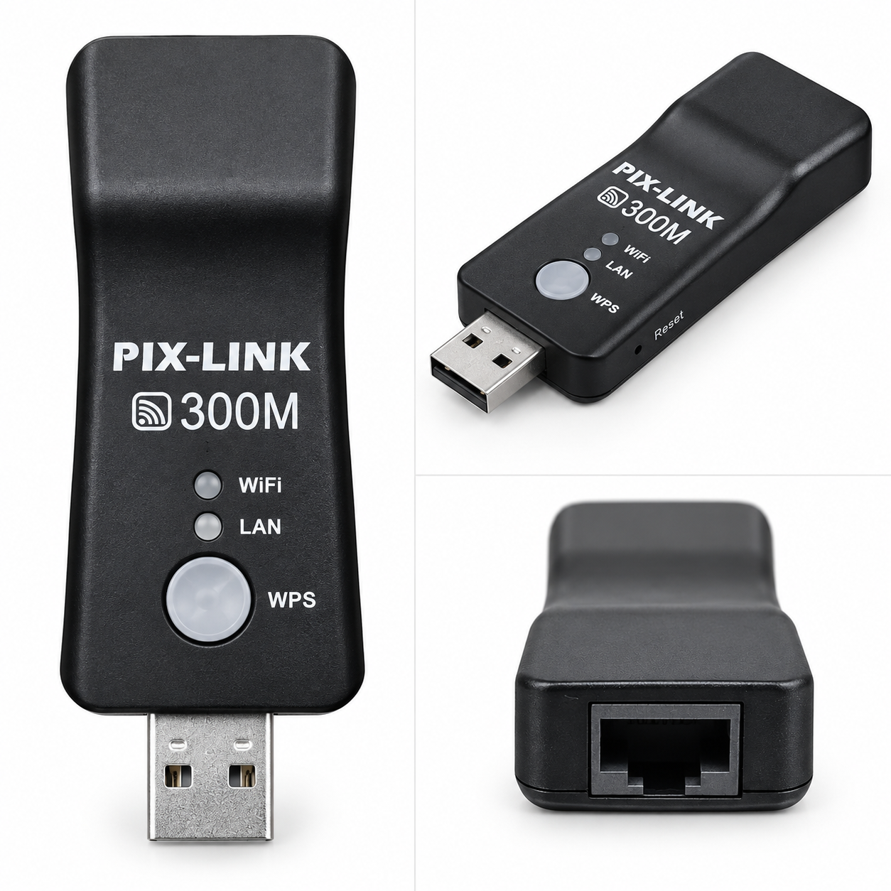Repetidor WiFi PIX-LINK 300Mbps USB con LAN - Imagen 4