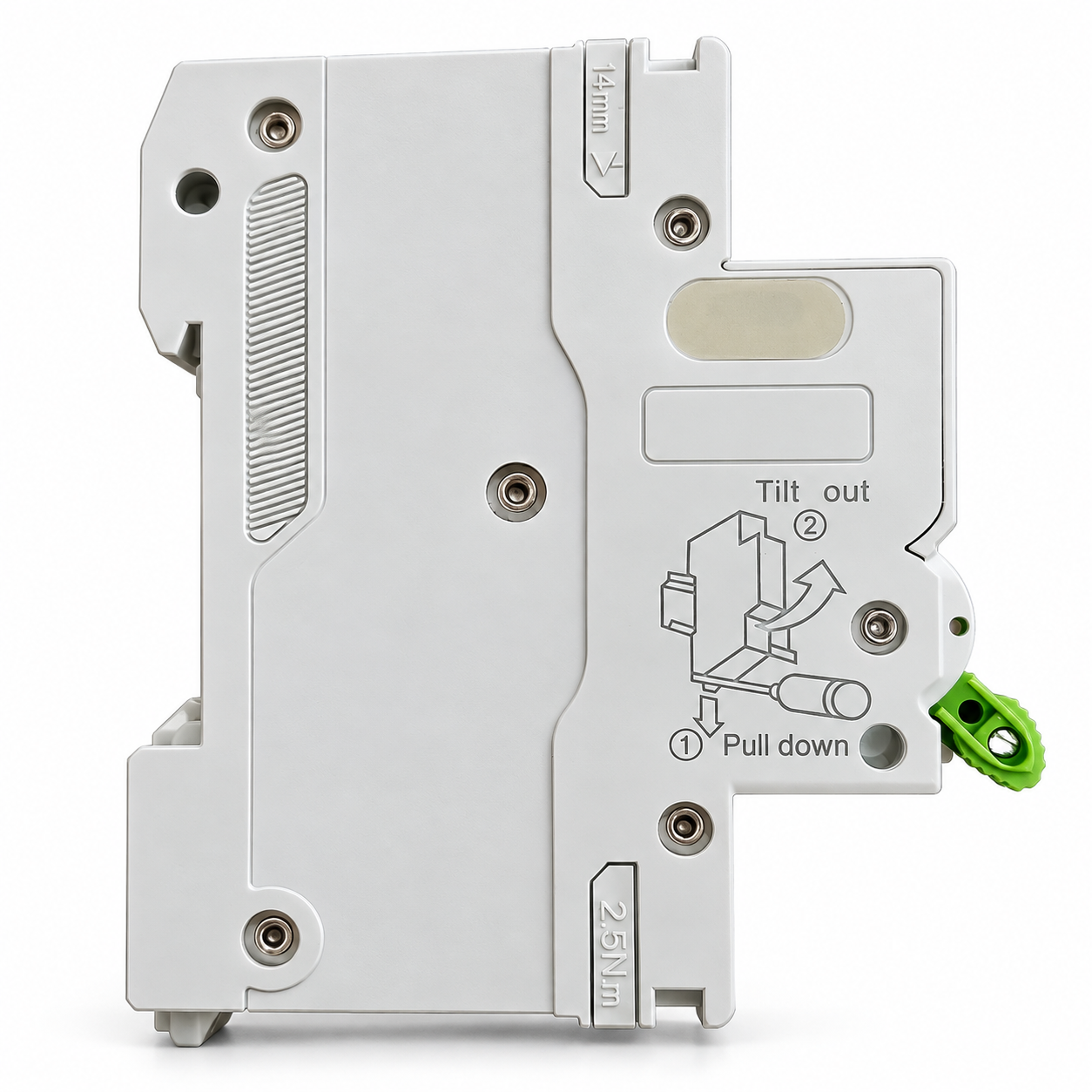 Breaker RCBO 32A 2 Polos 30mA Curva C 110–230V - Imagen 2